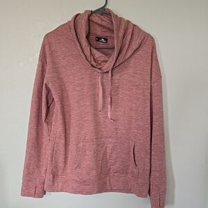 Crane Pink Funnel Neck Sweatshirt Size Large